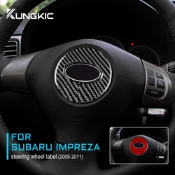 Real Carbon Fiber Sticker For Subaru Impreza 2009 2010 2011 Car Steering Wheel Stickers Strip Interior Trim Auto Accessories