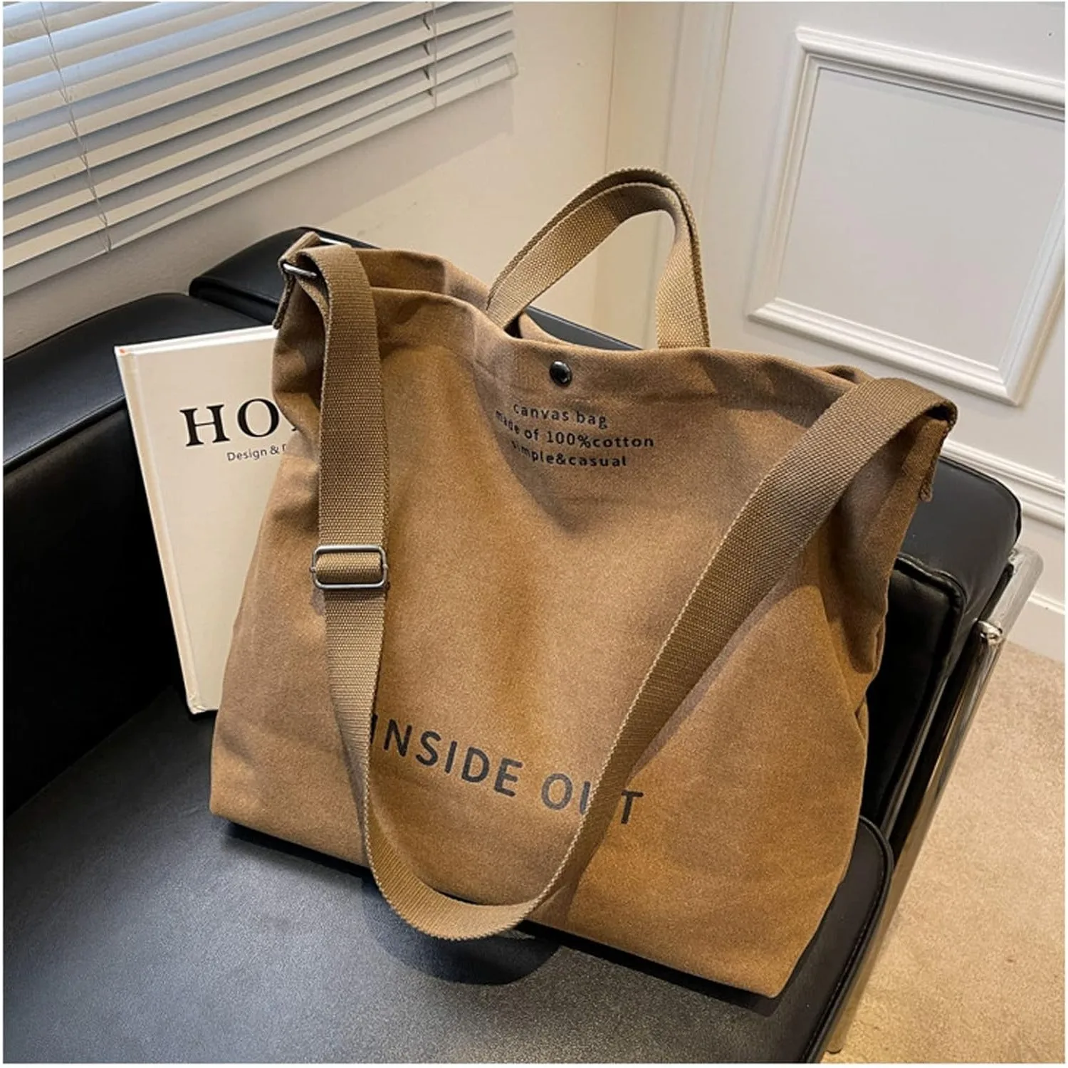 Women Canvas Tote Handbags Casual Shoulder Work Bag Crossbody Top Handle Bag Cross-body Handbags