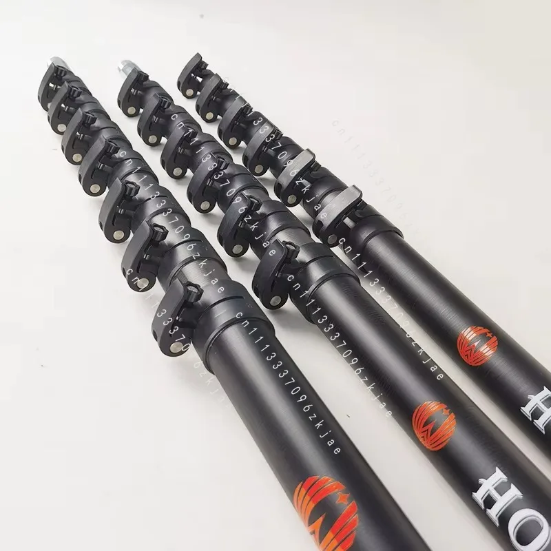 Retractable Carbon Fiber Rod 10ft - 70ft, Double Lock System, Long Rod, Palm Oil Harvester, Agricultural Extended Hand Tools