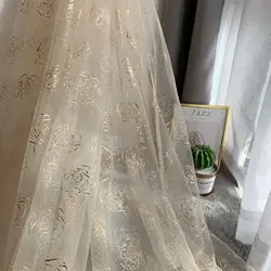 Light Gauze Mesh Fabric Soft and Delicate Hot Gold Rose Mesh DIY Veil Wedding Gauze Skirt Gift Background Decorative Materials