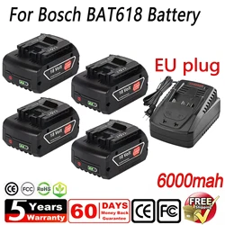 For BOSCH 18V 6000mAh BAT609 BAT610 For Bosch 18V Professional 18V Li-ion Battery GBA18V GSR18V BAT618 BAT619 Drill Tool Battery