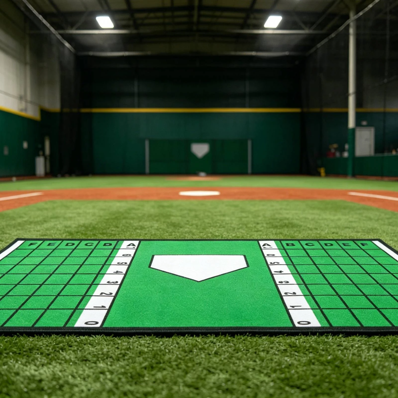 Baseball Batting Mat Non-Slip Baseball Strike Zone Mat Sports Gear Single-Piece Flat