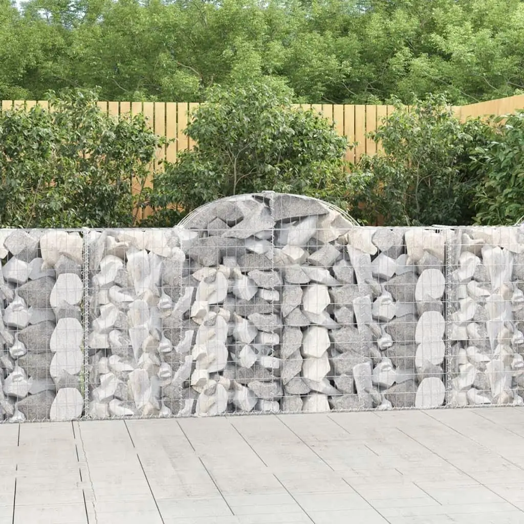 Galvanized Iron Arched Gabion Basket 78.7x11.8x39.4/47.2 - Durable Outdoor Landscaping Solution