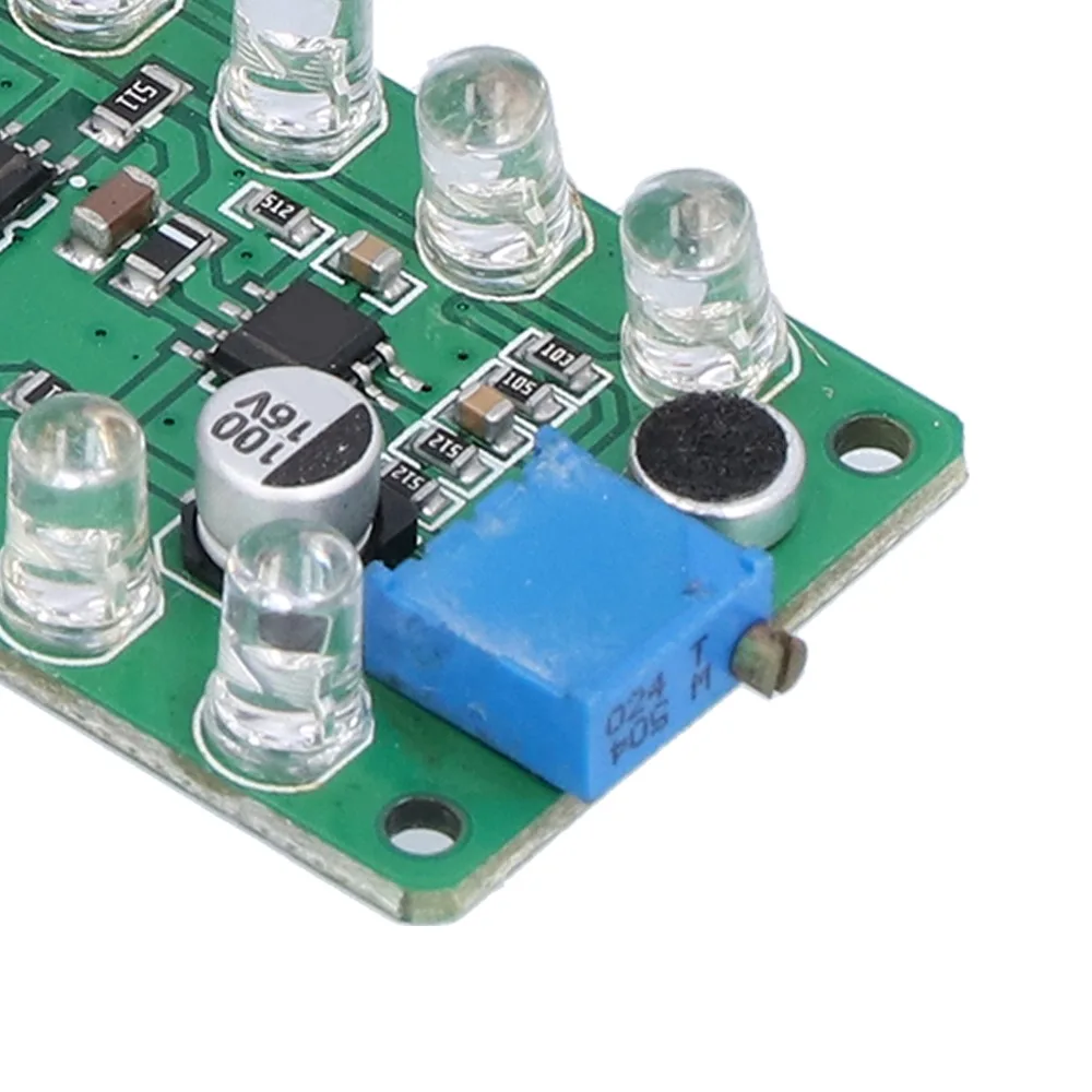 LED Display VU Meter Reverse Connection Protection Melody Light LED VU Meter Module Voice Control LED Indicates Melody Light