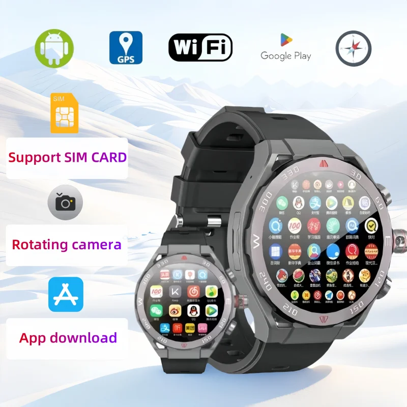 

Умные часы Vp900GPS-навигация, экран AMOLED высокой четкости, фитнес, SIM-карта 4G, камера, видеозвонок, водонепроницаемые умные часы