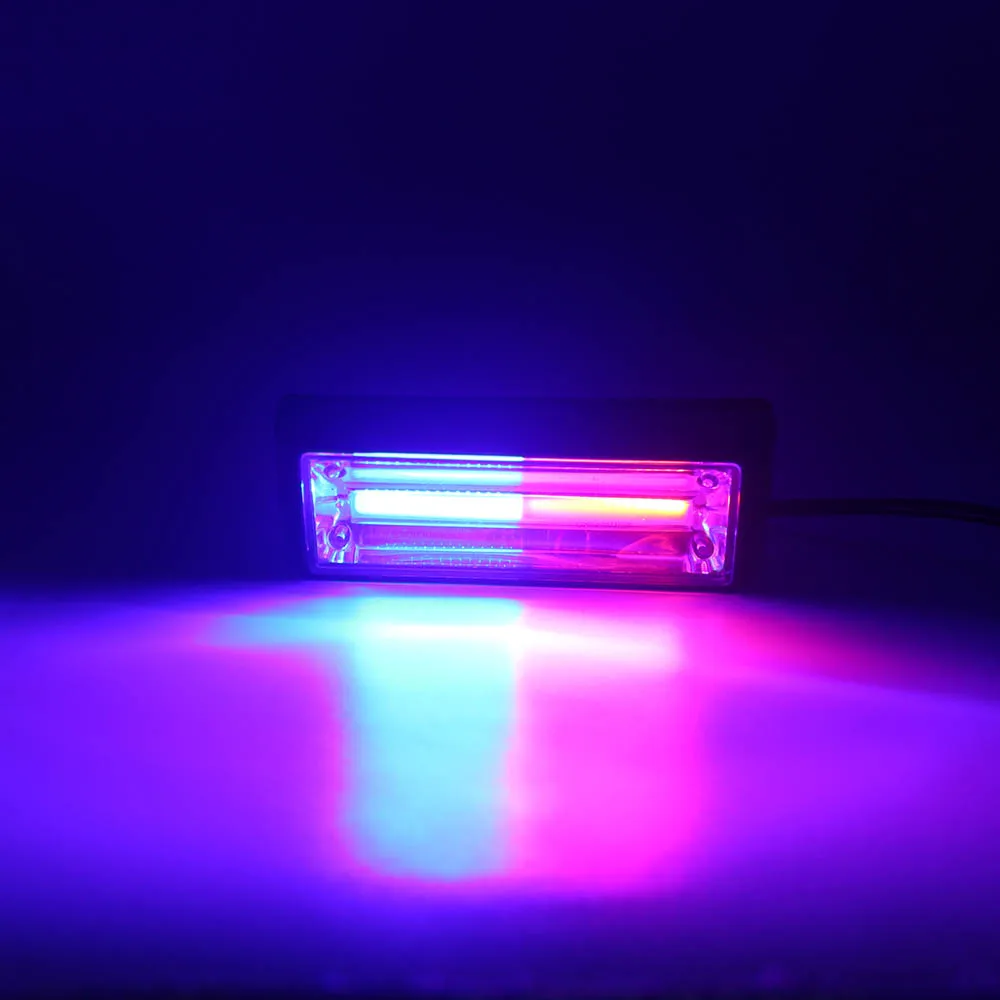 12V 24V Truck Side Light COB Strobe Light LED Emergency Beacon Warning Hazard Flash Lamp Grille Lamp Bar for Car Trailer Pickup