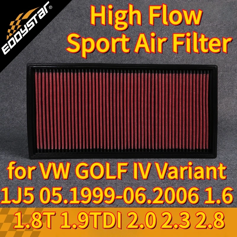 

Спортивный воздушный фильтр с высоким расходом для VW GOLF IV Variant 1J5 05.1999-06.2006 1,6 1,8T 1,9TDI 2,0 2,3 2,8 Моющиеся гоночные впускные фильтры