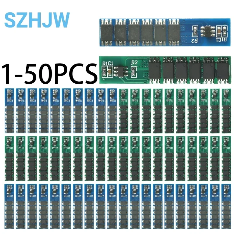 1-50PCS 1S 12A Battery Protection Board for 18650 – LiFePO4 (3.2V) or Li-ion (3.7V) Options, 6-MOS BMS