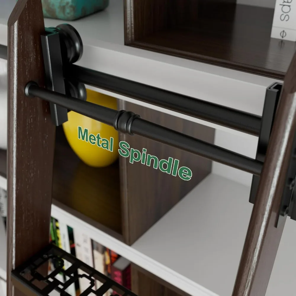 سلم دوار للمكتبة ذو 11 خطوات بتصميم مغزل