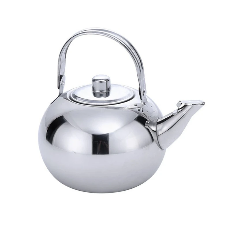 غلايات الشاي المصنوعة من الفولاذ المقاوم للصدأ أباريق الشاي مع أوعية القهوة المعدنية Infuser أوعية الشاي المستديرة لمطعم الفندق