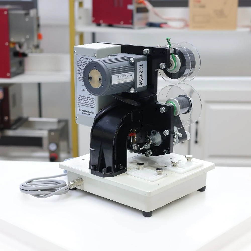 آلة ترميز الشريط شبه الأوتوماتيكية HP-280P - طابعة التاريخ للأكياس والأكياس البلاستيكية (0-165 مرة/دقيقة، شريط 35 مم)