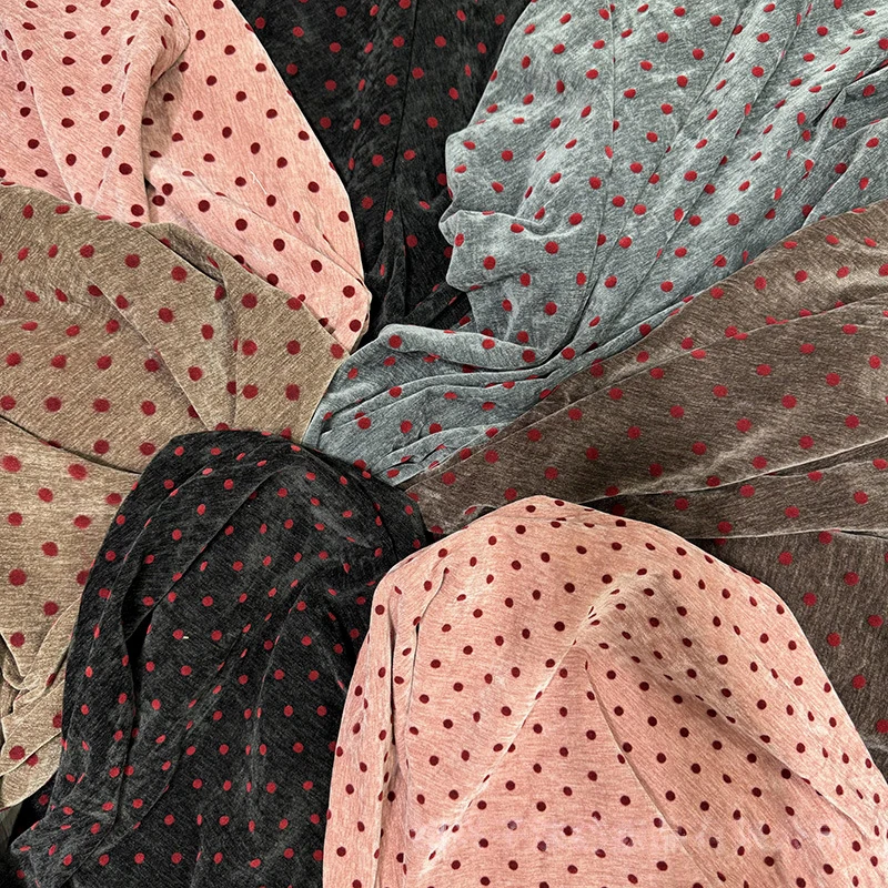 

1M Retro Double Velvet Flocking Chenille Fabric Winter Coat Sofa Clothing Luggage Shoes Toys DIY Thicken Velvet Designer Fabric