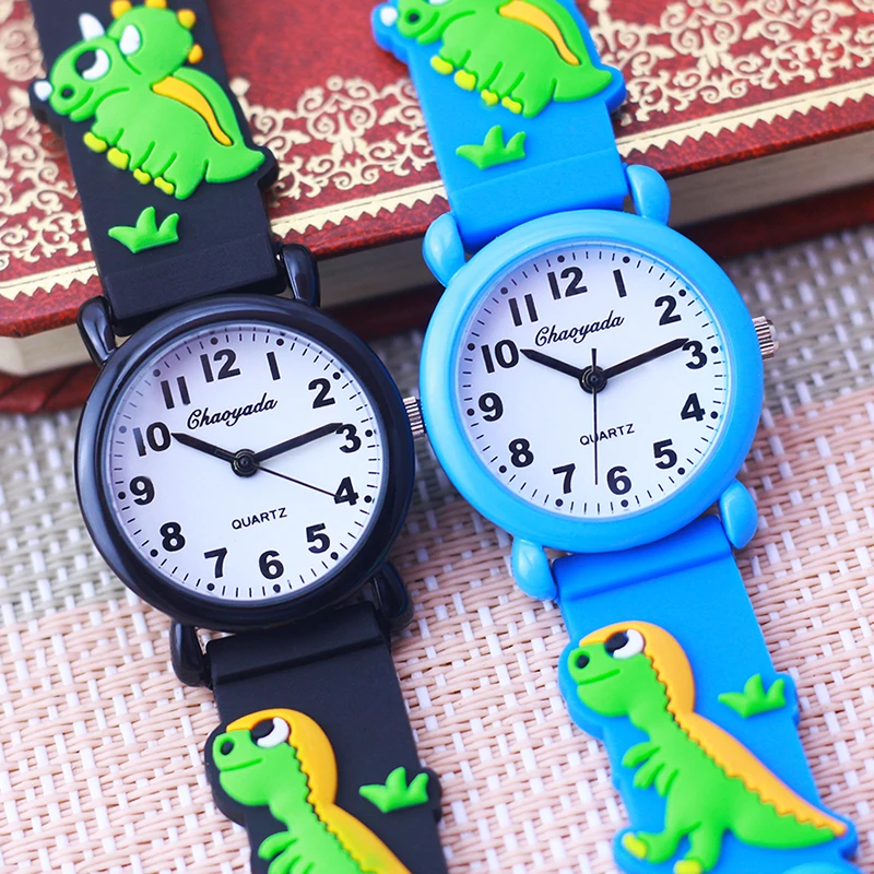 Chaoyada Nuovo stile Bambini Ragazzi Uomo Ragazze Moda Dinosauro Cinturino Orologi Studenti Bambini Quadrante colorato Orologio sportivo casual digitale