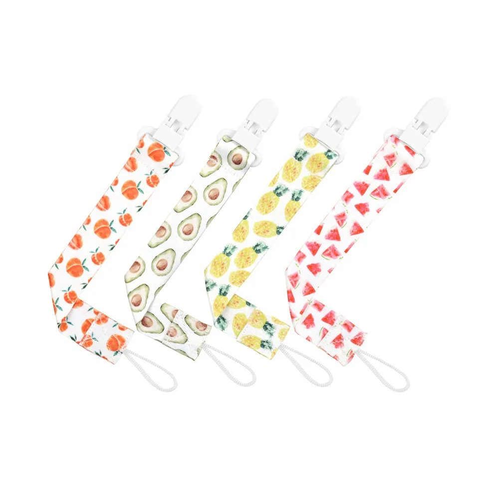 Set Baby Fopspeen Clip Ketting Lint Dummy Clip Tepel Houder Voor Baby Cartoon Print Kind Fopspeen Clip Fopspeen Houder