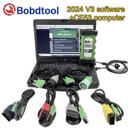 With CF54 and 2025 V3 JPR DLA 2.0 Professional Diagnostic Diesel Heavy Duty Truck Adapter Diagnostic Interface Scanner