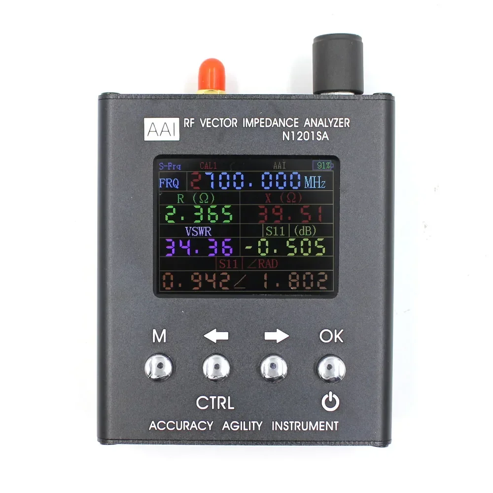 N1201SA UV RF Vector Impedance ANT SWR Antenna Analyzer Meter 140MHz-2.7GHz for  Ham Radio Transceiver    in Stock