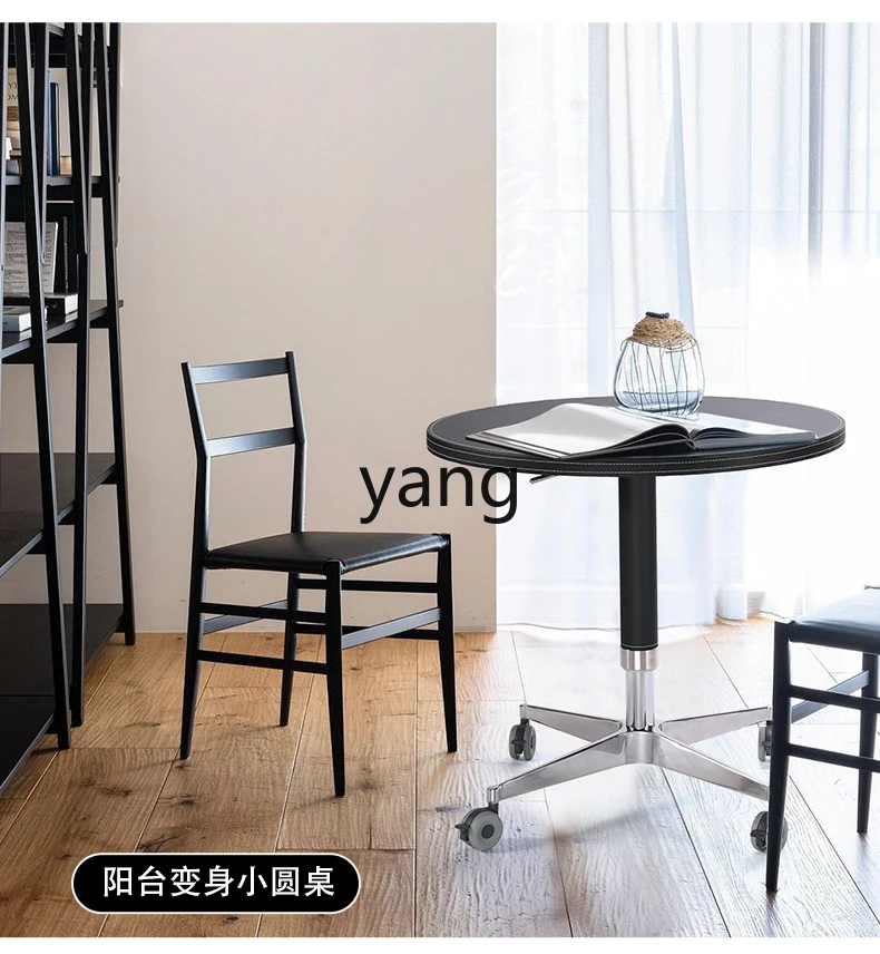 Lh طاولة قهوة صغيرة جديدة لغرفة المعيشة والمنزل متنقلة قابلة للرفع وطاولة فاخرة وطاولة جانبية للأريكة #4