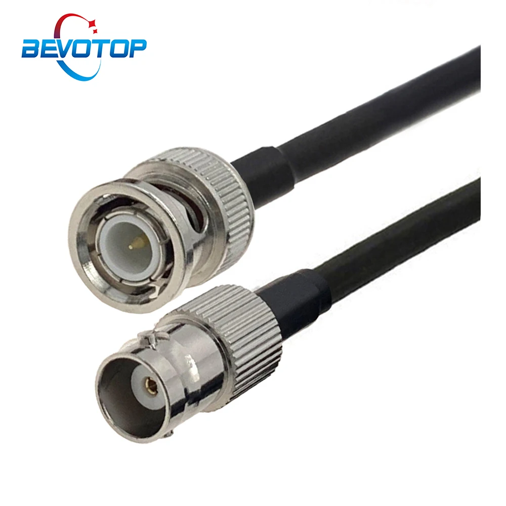BNC Male to BNC Female Jack RF Adapter Pigtail RG58 Cable 50 Ohm RF Coaxial CCTV Camera Extension Cord RF Coax Jumper