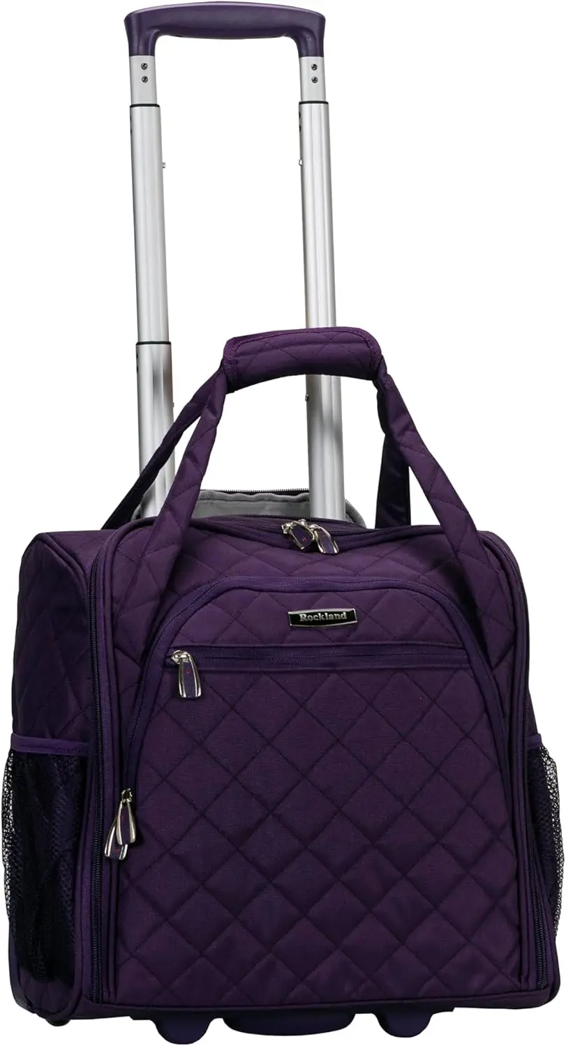 

15-Inch Purple Upright Wheeled Underseater Carry-On Luggage for Easy Travel