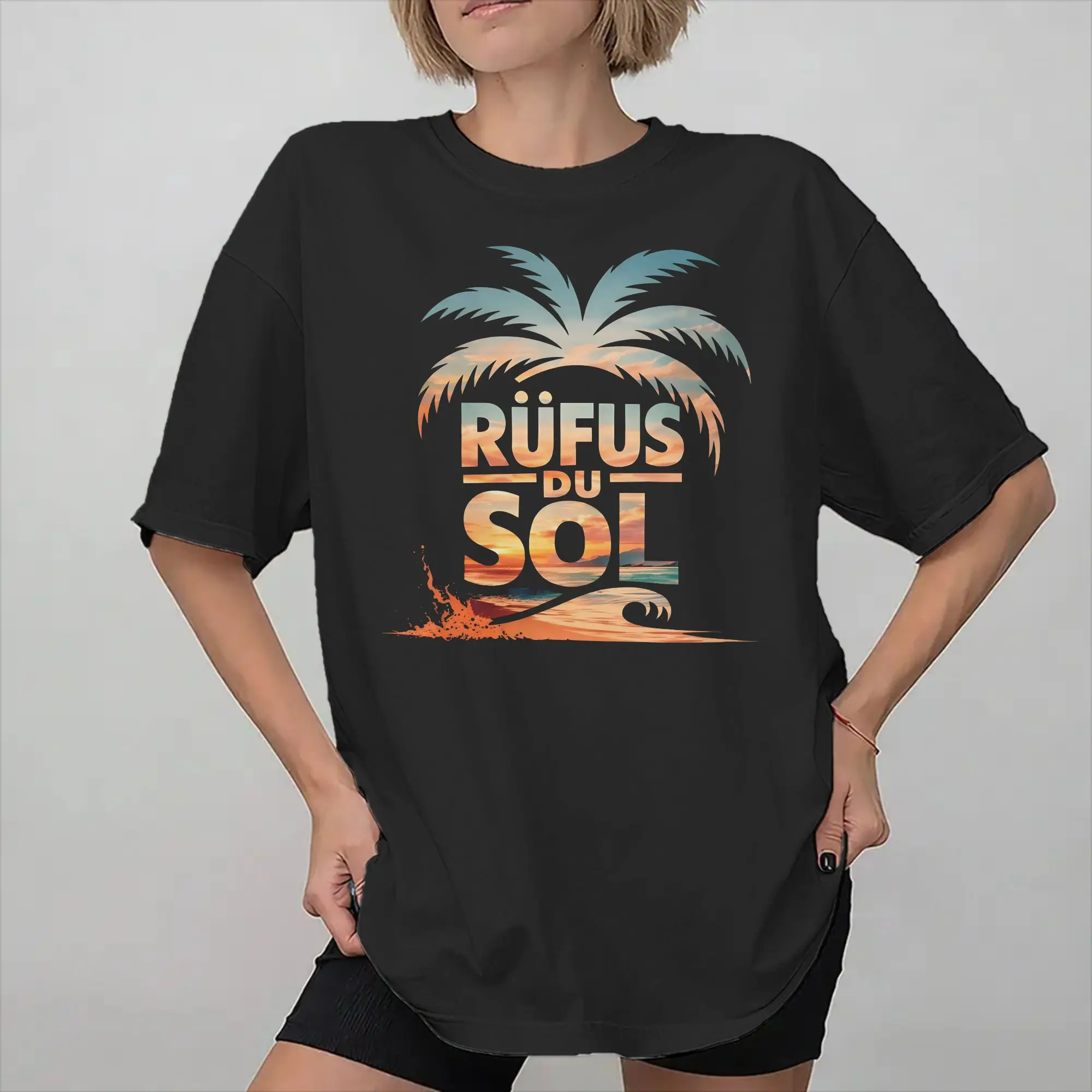Men Women Rufus Du Sol 2026 Concert Shirt 100% Cotton Graphic Printed T-Shirt  Top Clothing