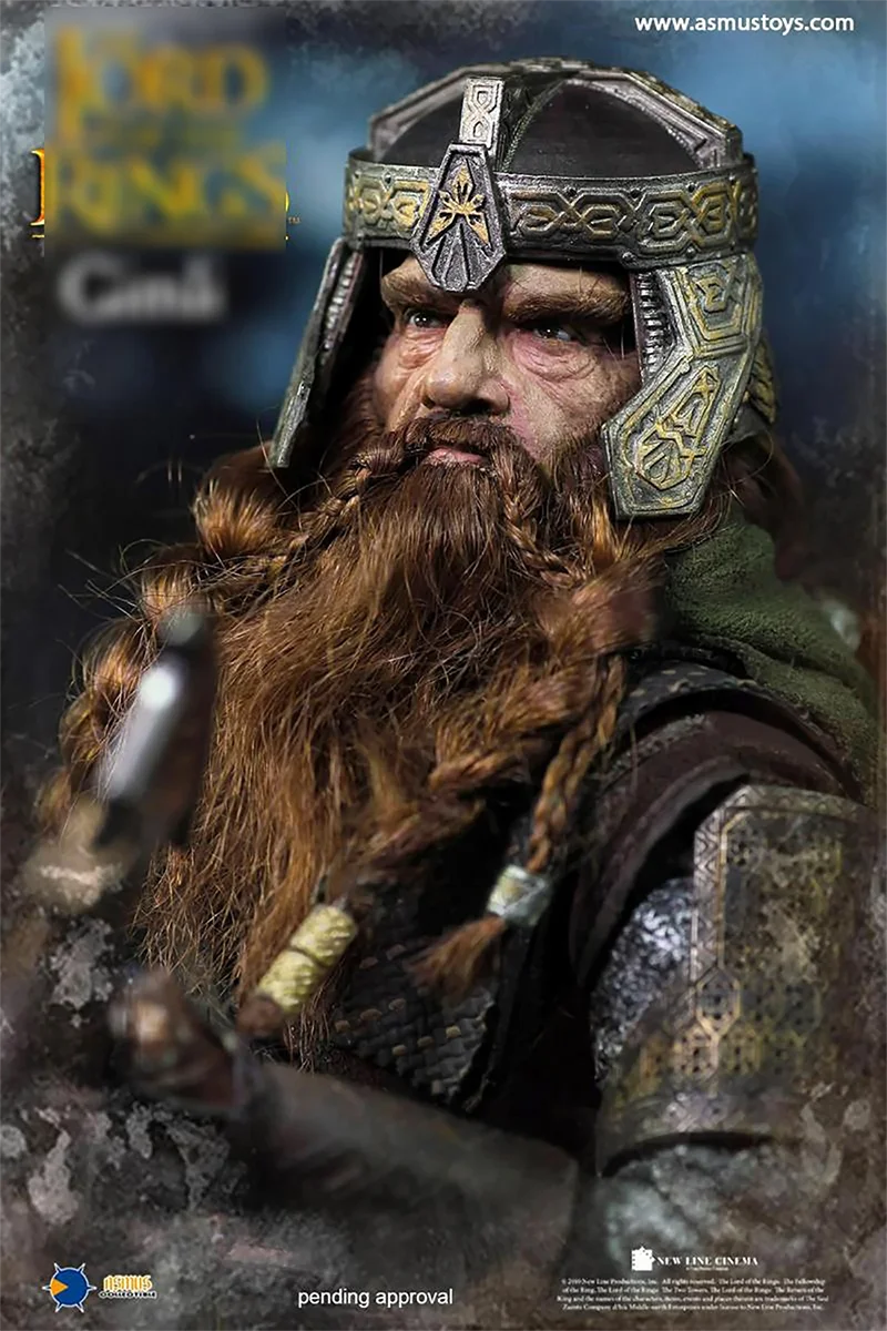 Original Asmus Toys Gimli Asmus LOTR018 1/6 scale collectible doll Action Figure Toy Model 1/6 Dwarf King Gimli Soldier 20cm