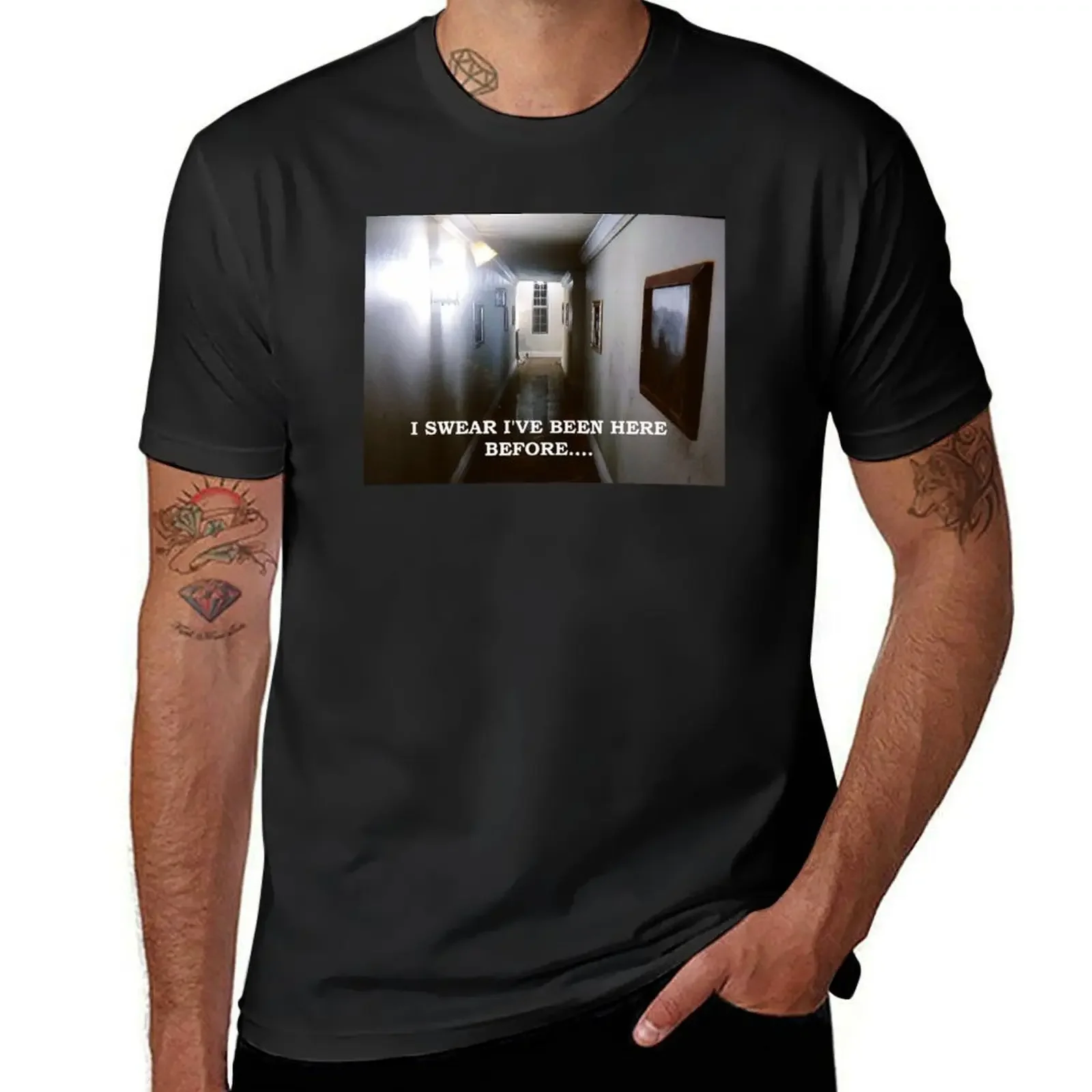 Infamous Hallway T-Shirt anime stuff custom t-shirts football t shirt men clothing