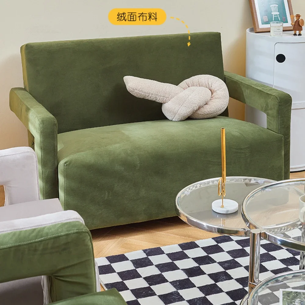 

Small Apartment Fabric Double Sofa Home Living Room Light Luxury Backrest Chair Nordic Modern Minimalist Clothing Store Chair