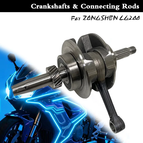 Varilla de conexión de cigüeñal de motocicleta, conjunto de motor, Kit de eje de manivela apto para ZONGSHEN CG200 CGP200 CG CGP 200 Veloci Xeverus200