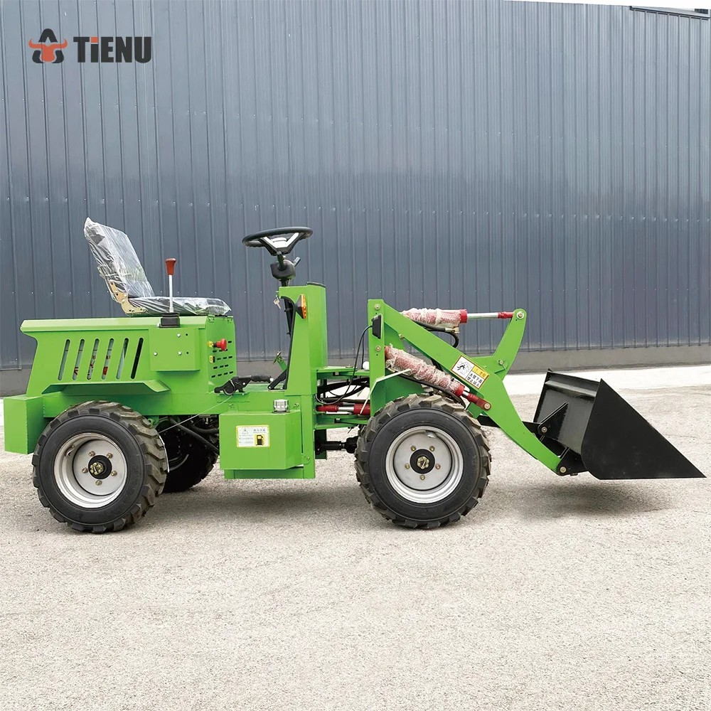 Small Wheel Loader with EPA Engine 700kg 750kg Mini Diesel Agricultural 4WD Loader with Bucket