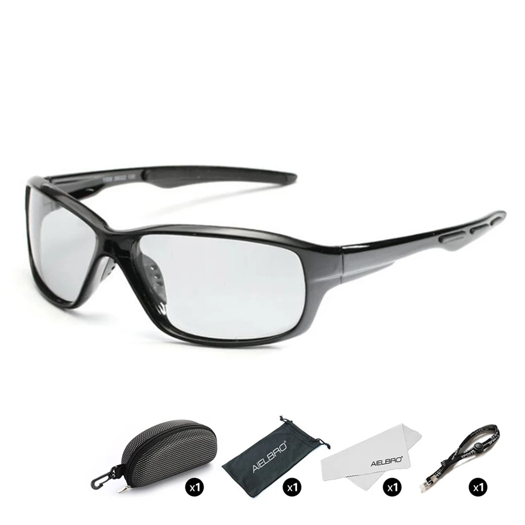 AliExpress AIELBRO 1 SET Photochromic Sports Sunglasses - UV400 Protection for Cycling Running & Outdoor Sports - Unisex Lightweight Eyewear