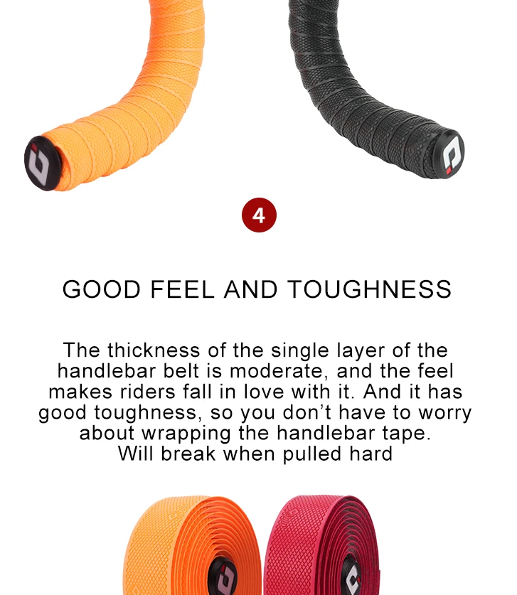 Odi Rennrad Bar Tape ultraleichte Fahrrad Lenker riemen hohe Zähigkeit pu/eva Diamant Textur Anti-Rutsch-Griff Gürtels tange Wrap – Detail 9