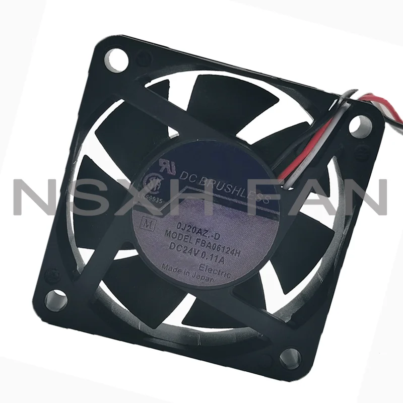 Original FBA06124H 24V 0.11A 6015 6cm 3-wire Inverter Cooling Fan