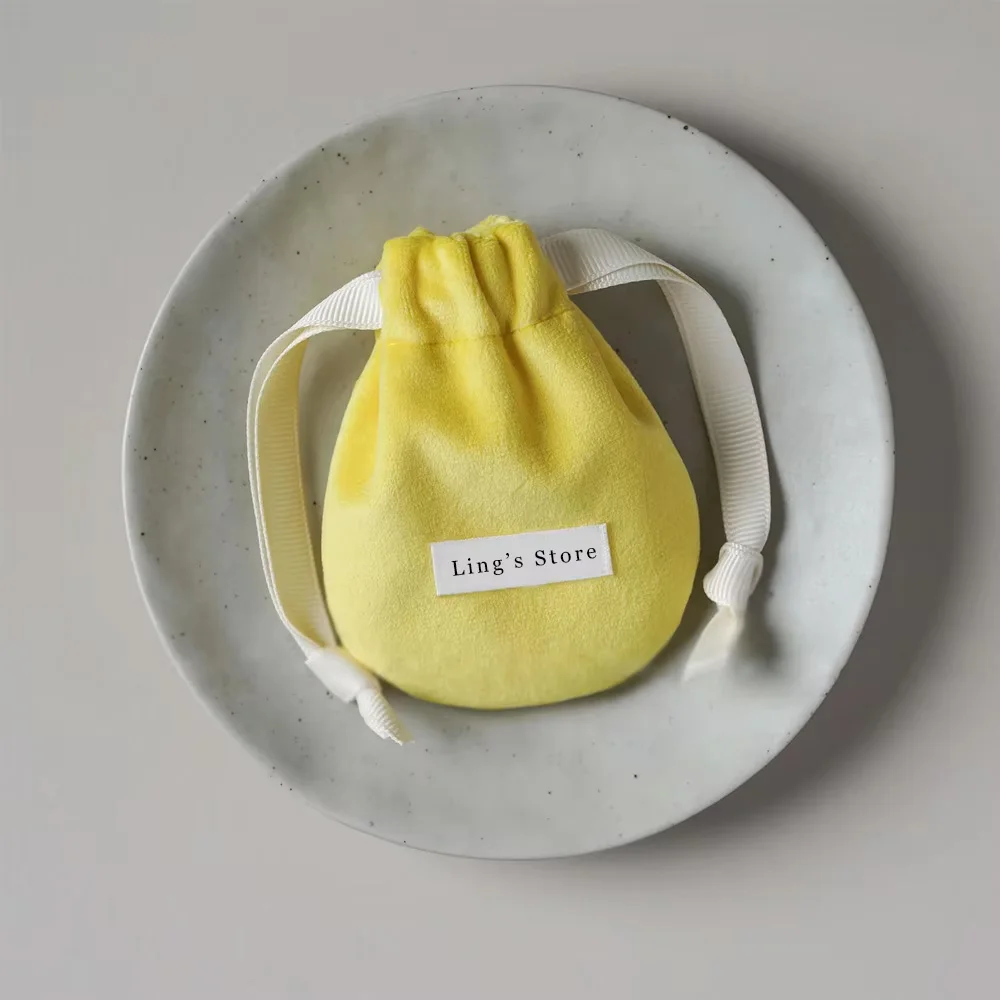 100Pcs 12x9cm Soft Velvet Bag Jewelry Round Bottom Drawstring Ribbon Pouch for Lipstick  Boutique Trinket Bracelet Sunglasses