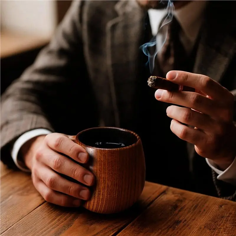 BAAG-Charred Wooden Boston Glass, The Wood Boston Drinking Cup, Old Fashioned Whiskey Glasses Tumblers 4Pack