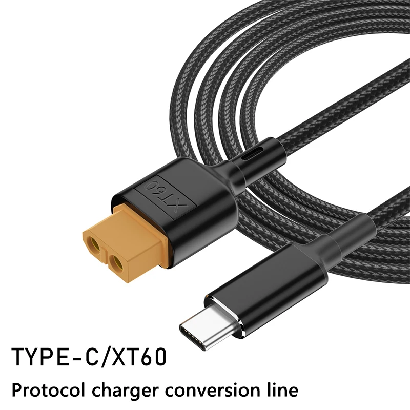XT60 To Type-C Charging Cable For ToolkitRC SC100 PD2.0 100W 20V 5A Balance Connection Line Aircraft Model Power Line 50cm/100cm