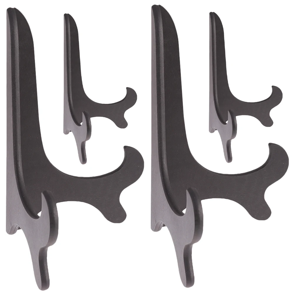 

4 Pcs Mobile Phone Dish Rack Collector Plate Stand Stands for Display Square Banquet Plastic Plates Holder Small Cafe