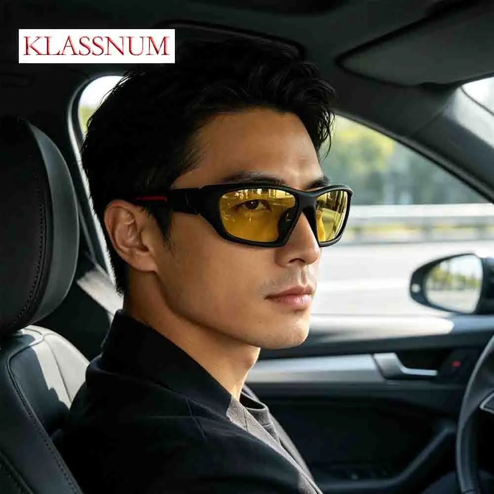 KLASSNUM Sport Polarized Sunglasses Men Woman Driving UV400 Fishing Sunglasses Driver Shades Outdoor Mountaineering Glasses