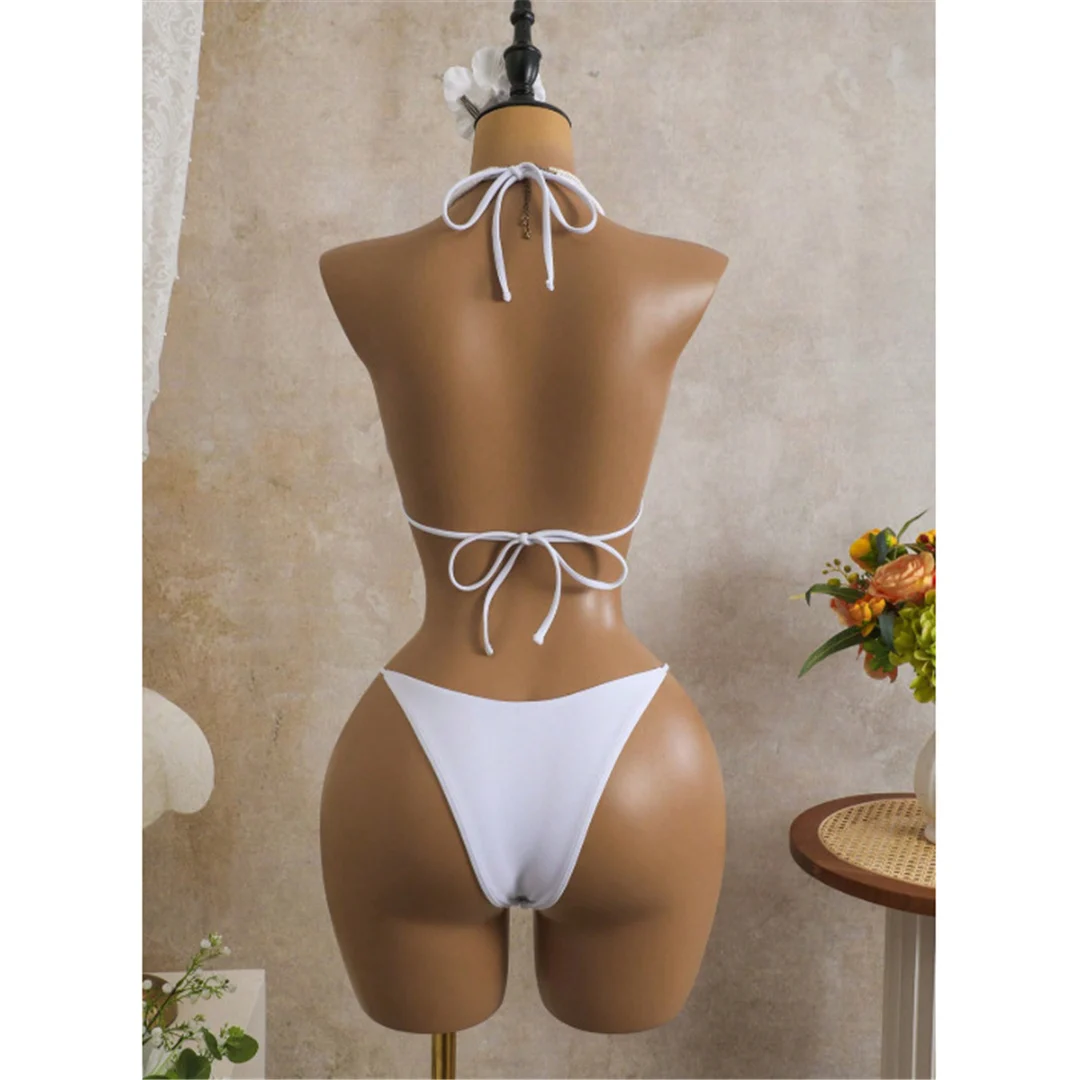 S - XL 3-teiliges Set mit langärmeligem Kleid, Bikini, Damen-Badebekleidung, Damen-Badeanzug, dreiteiliges Bikini-Set, Badeanzug, Badebekleidung, Schwimmbekleidung V7757 – Detail 8