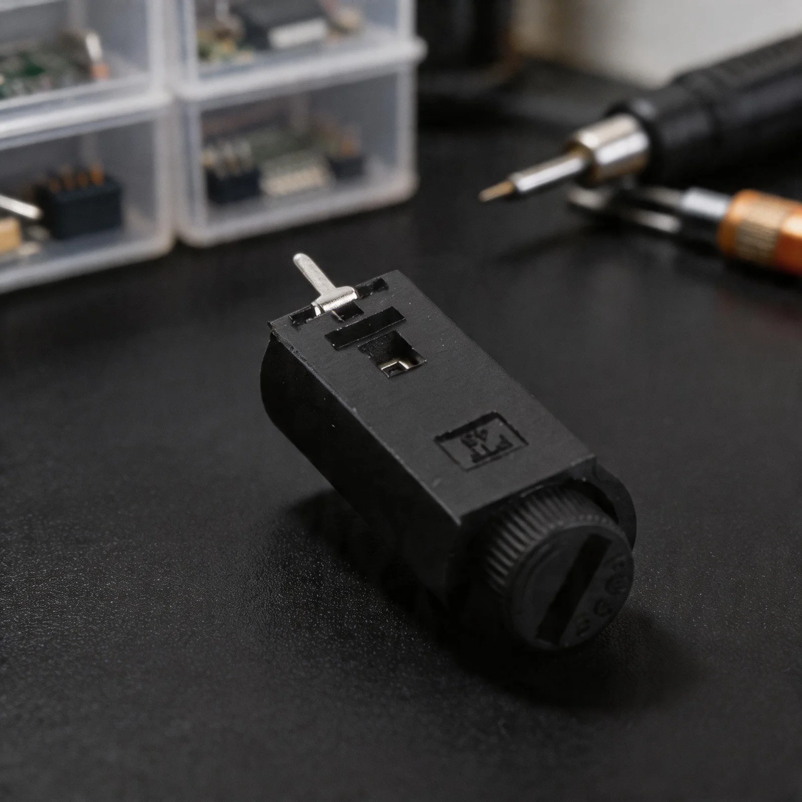 Vertical Mount Fuse Holder 250 V 10 A Metal Fuse Contacts Removable Cap Cylindrical Fuse Holder With Cap Electricity