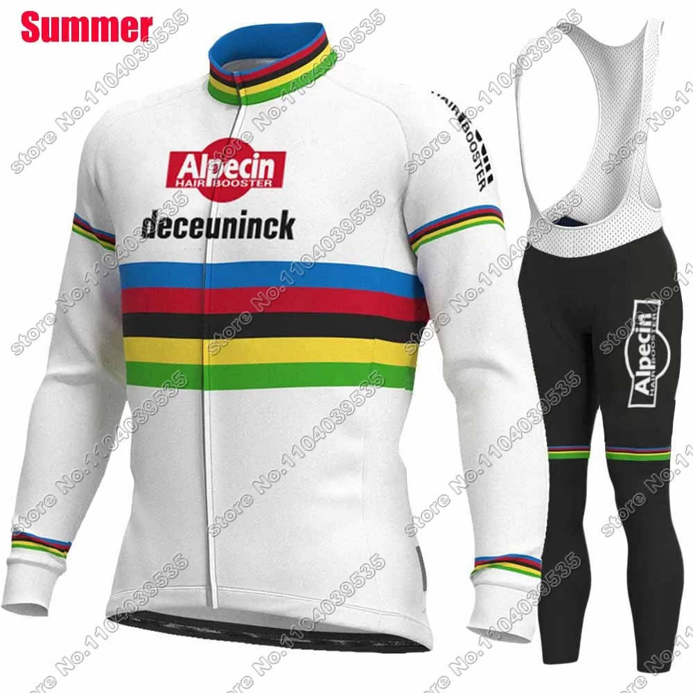 Alpecin Deceuninck 2025 Van Der Poel Cycling Jersey Long Sleeve Set Winter Suit MTB Bike Road Pants Bib Maillot