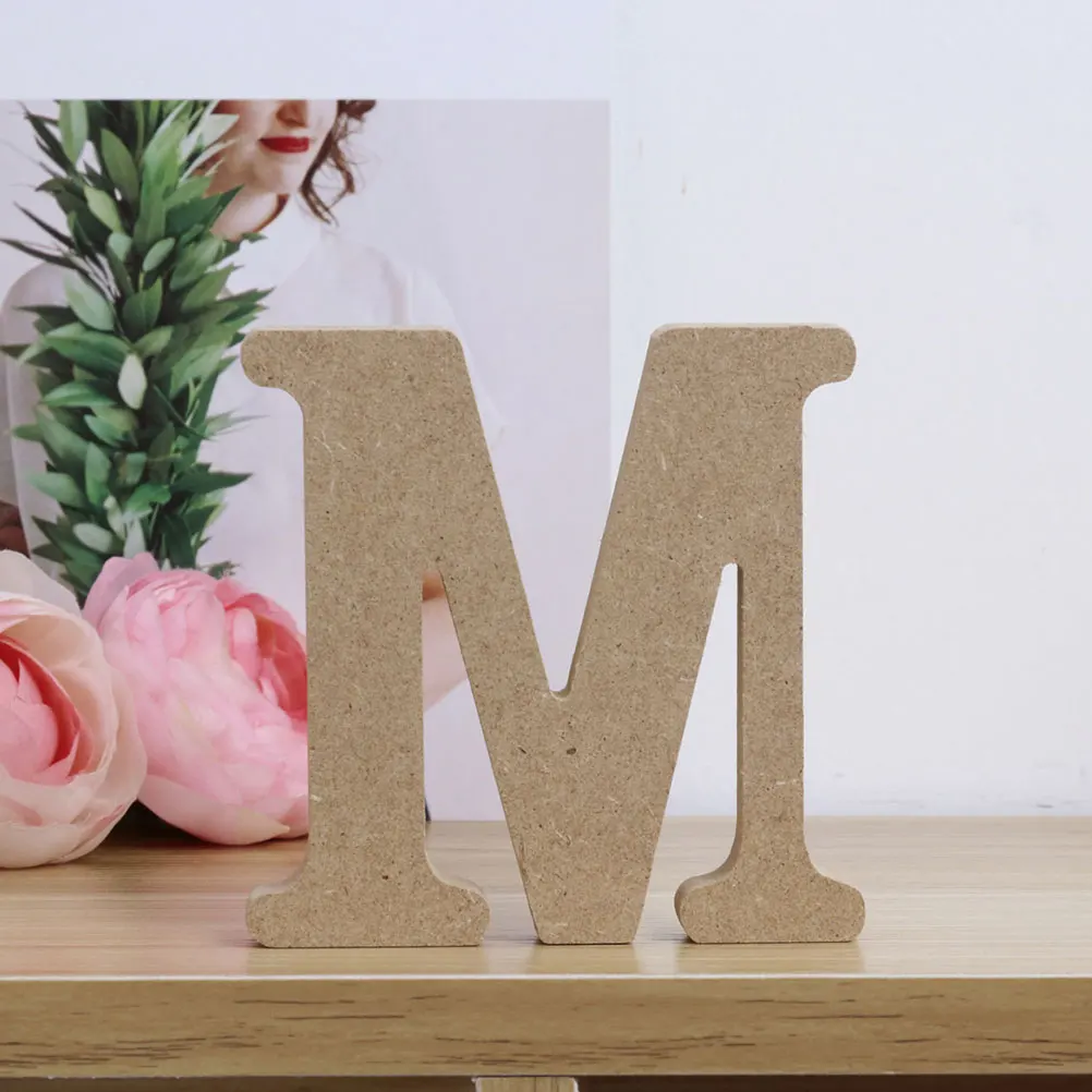 

Wooden Letters Decor 2 Sets Celebration naments Smooth Surface Lightweight Size Indoor Outdoor Party Home Hotel Shop Wall Table