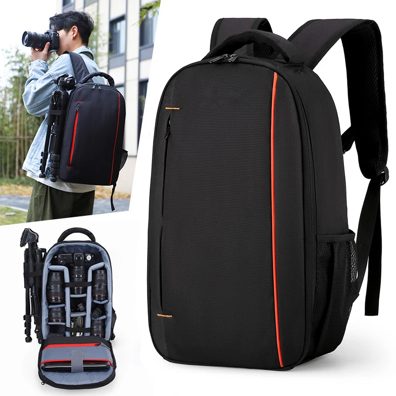 Brand Large Capacity DSLR Camera Backpack Waterproof Nylon Wear-resistant Outdoor Camera Backpack Canon, Nikon, SONY