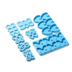 1Pcs Butterfly Heart Earrings Epoxy Resin Mold Necklace Pendant Silicone Mould For DIY Jewelry Making Tools