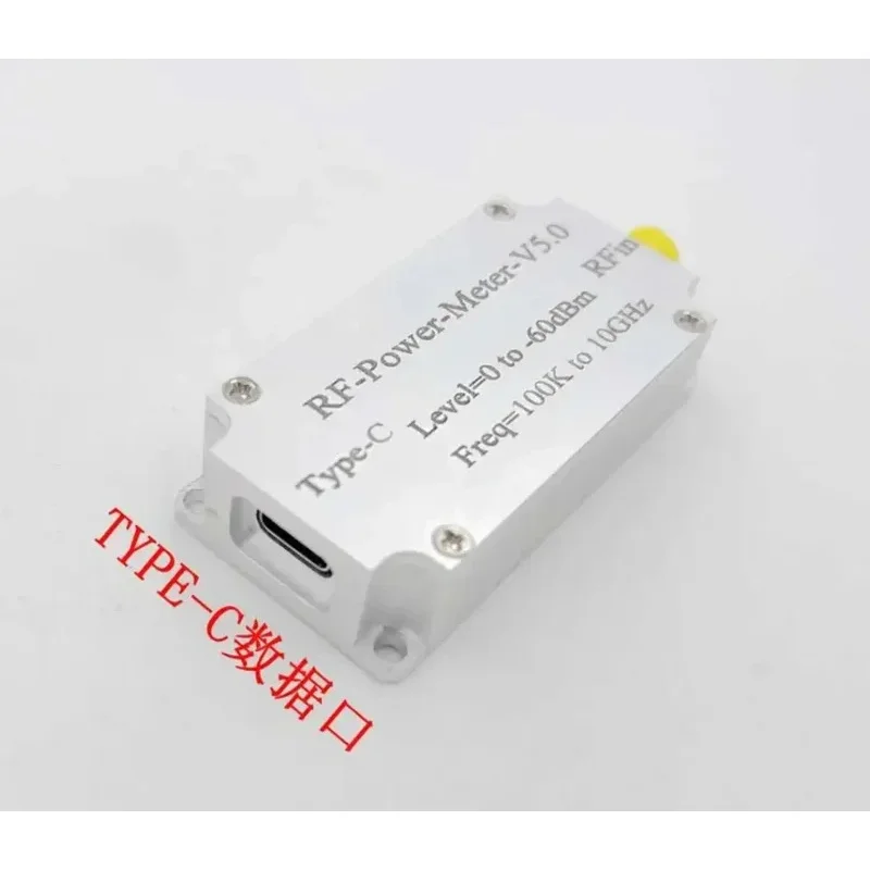 RF Meter V5 100K-10GHZ USB Communication Software Data Export Power Detector Amplitude Measurement For Ham Radio
