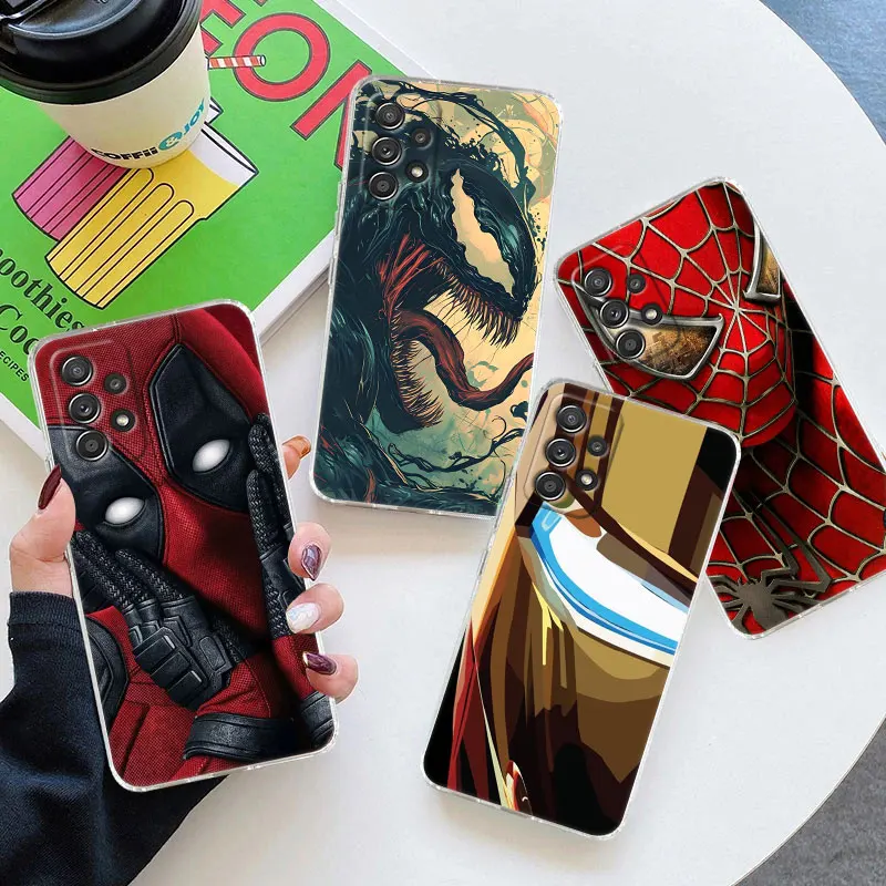 

Marvel Deadpool Ironman Venom Clear Case For Samsung Galaxy A57 A37 A56 A36 Cases A55 A54 A35 A26 A07 A17 A16 A06 A36 A15 Cover