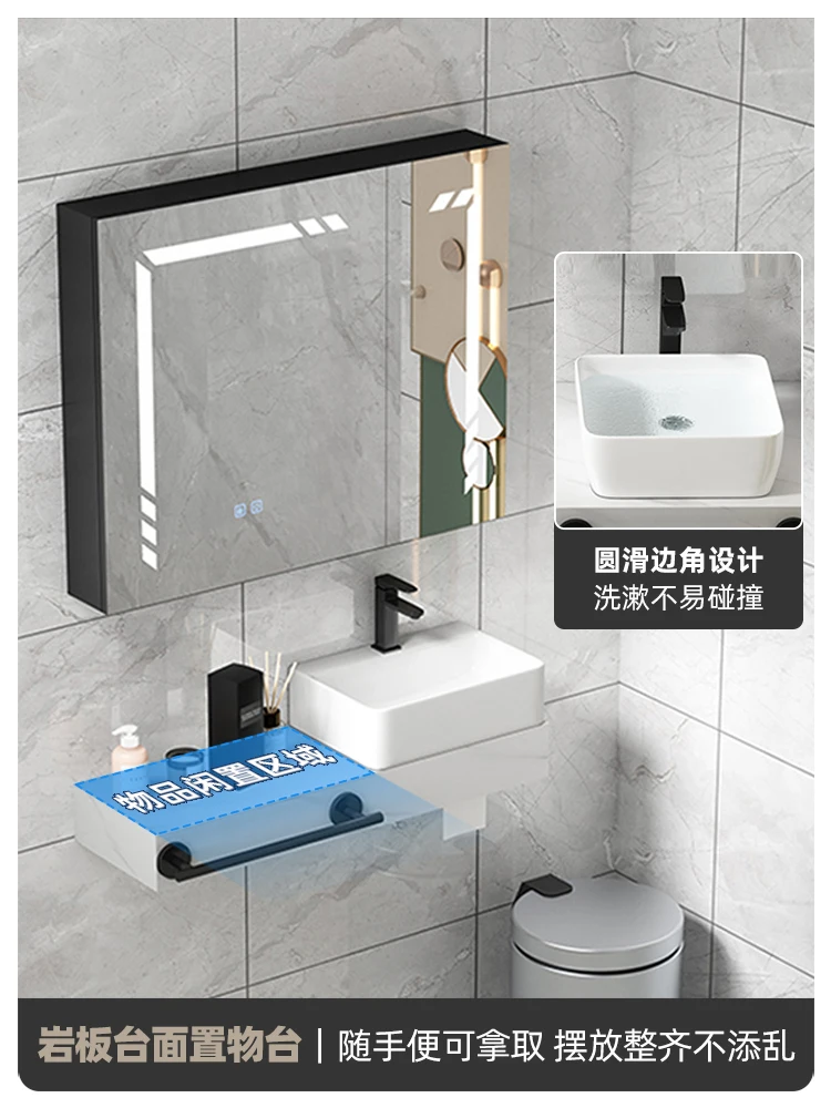 Small household washbasin wall mounted washbasin corner ultra narrow triangular washbasin integrated