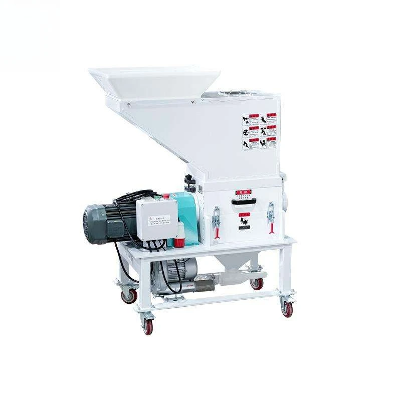 Low Speed Silent Plastic Granule Crusher For Injection Molding Runner Material Recycling Machine Side Automatic Shredder Works