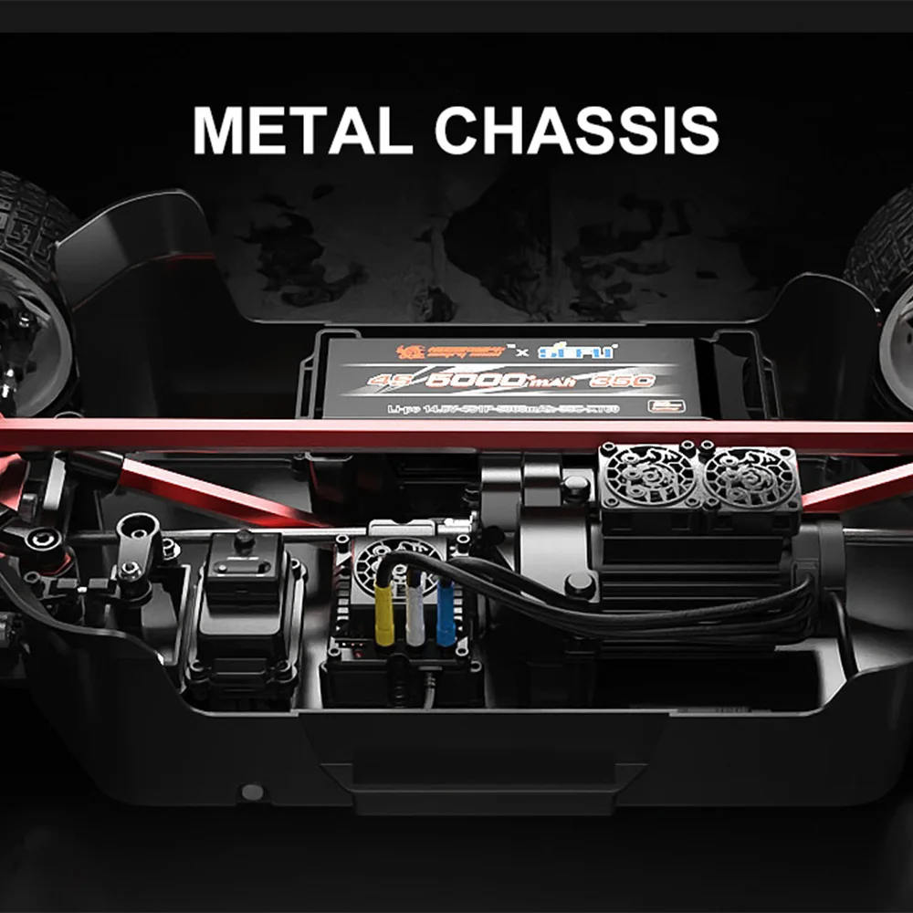 Hyper Go MJX 7303 1/7 65 km/h 2.4G Veículo controlado por rádio 120A Independente 2500kV Motor de indução de efeito Hall Carros RC Brinquedo de caminhão