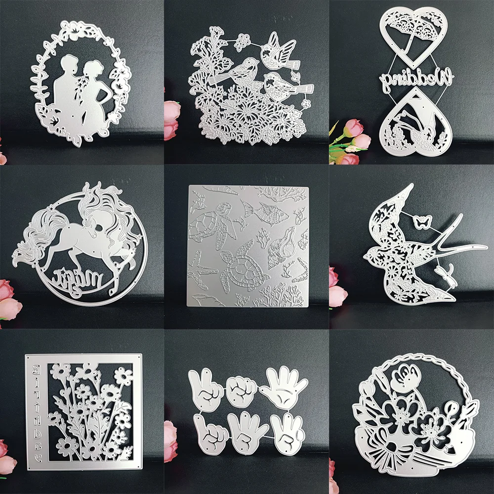 AZSG New styles Metal die cuts Scrapbooking and Card Making cutting dies Embossing folder and rubber stamp