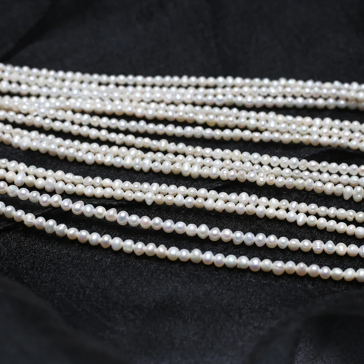 3-4mm A Natural Freshwater 100% White Irregular Pearl Bead Fine Gift Women for Jewelry Making DIY Necklace Bracelet Accessories